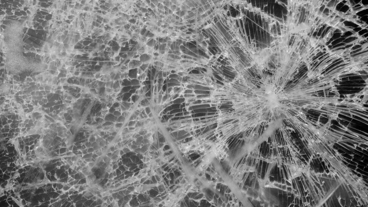 Broken glass screen