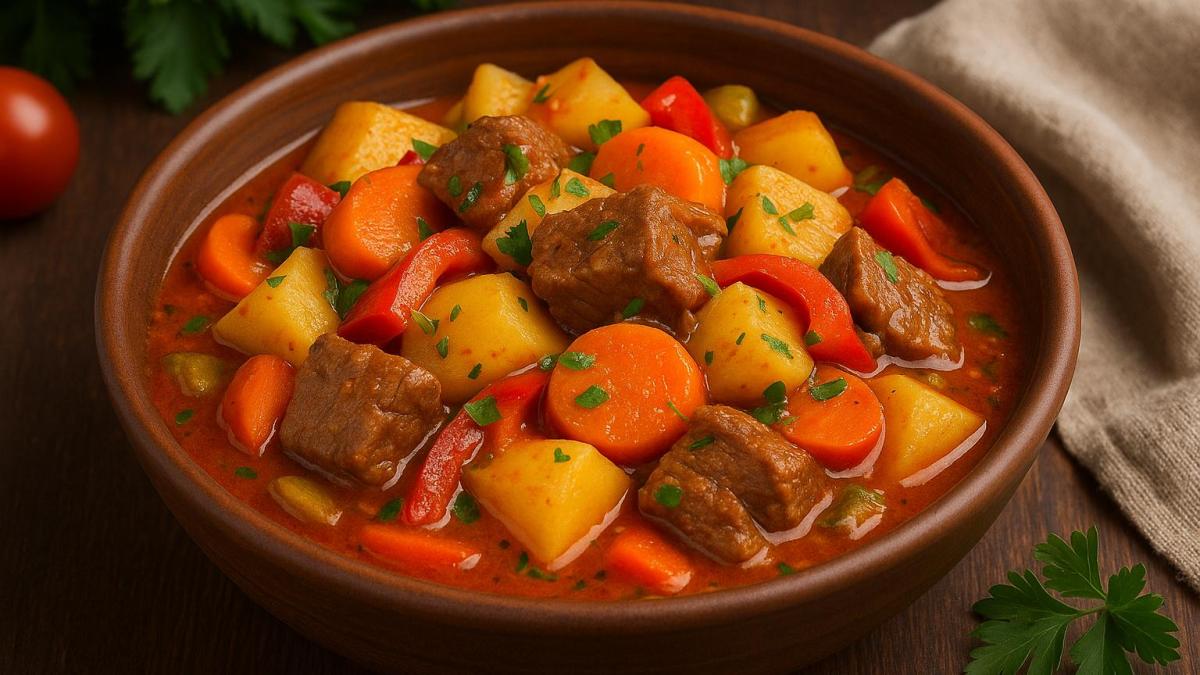 Рагу из телятины с овощами