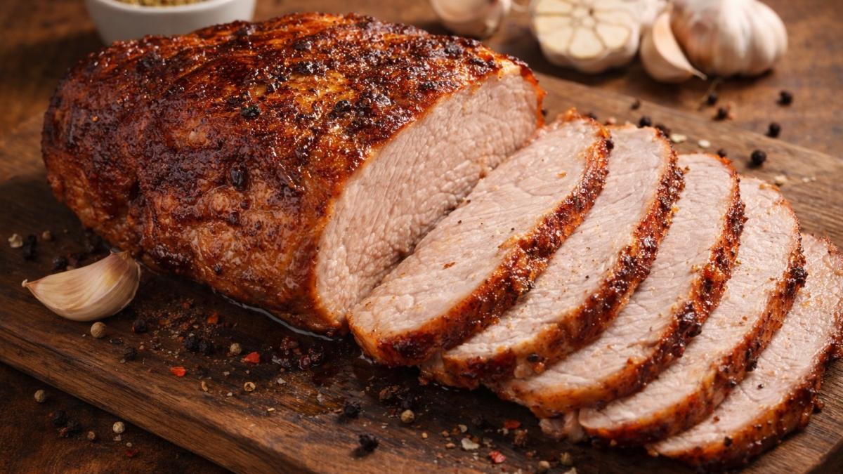 Буженина на разделочной доске