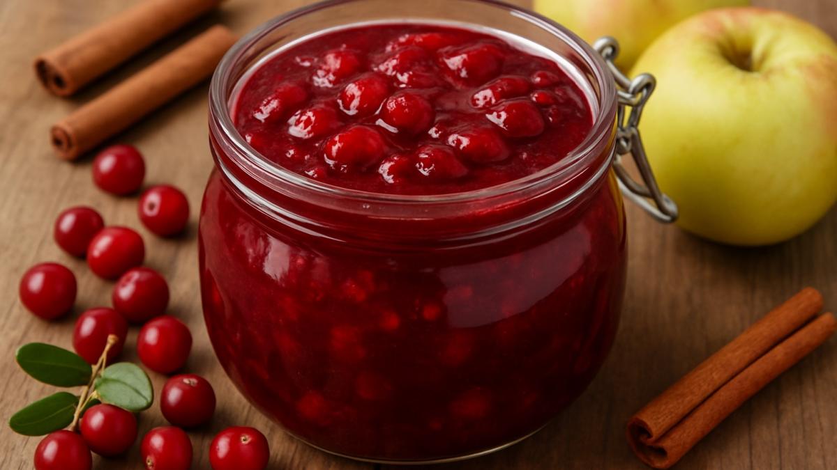 Варенье из клюквы и яблок