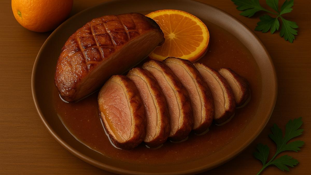 Утиная грудка с апельсиновым соусом