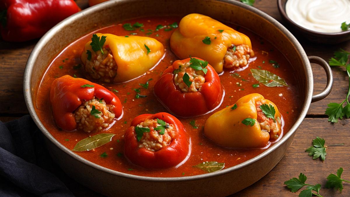 Фаршированные перцы в томатном соусе