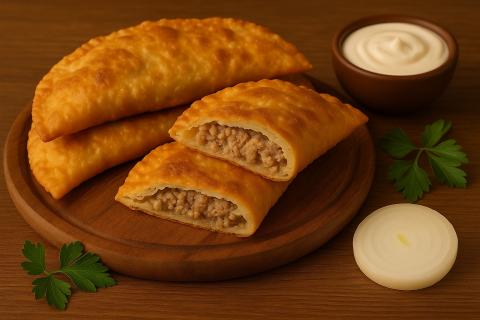 Как приготовить чебуреки с мясом и луком на заварном тесте в домашних условиях