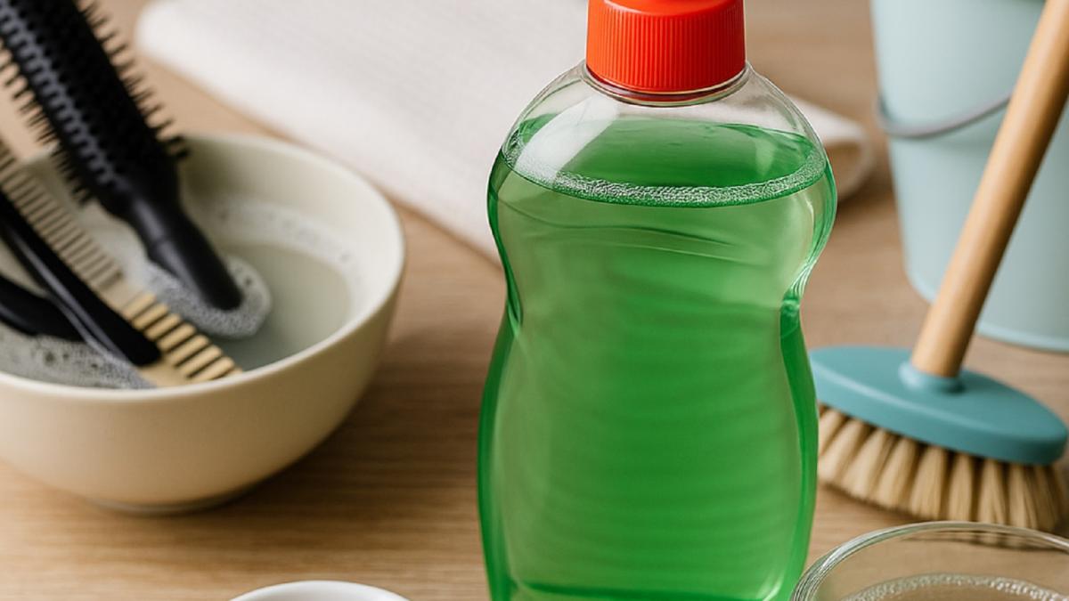 Чистка вещей с помощью средства для мытья посуды