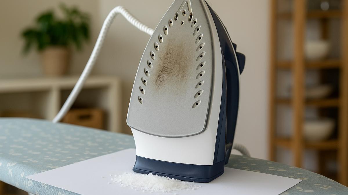 Чистка утюга солью
