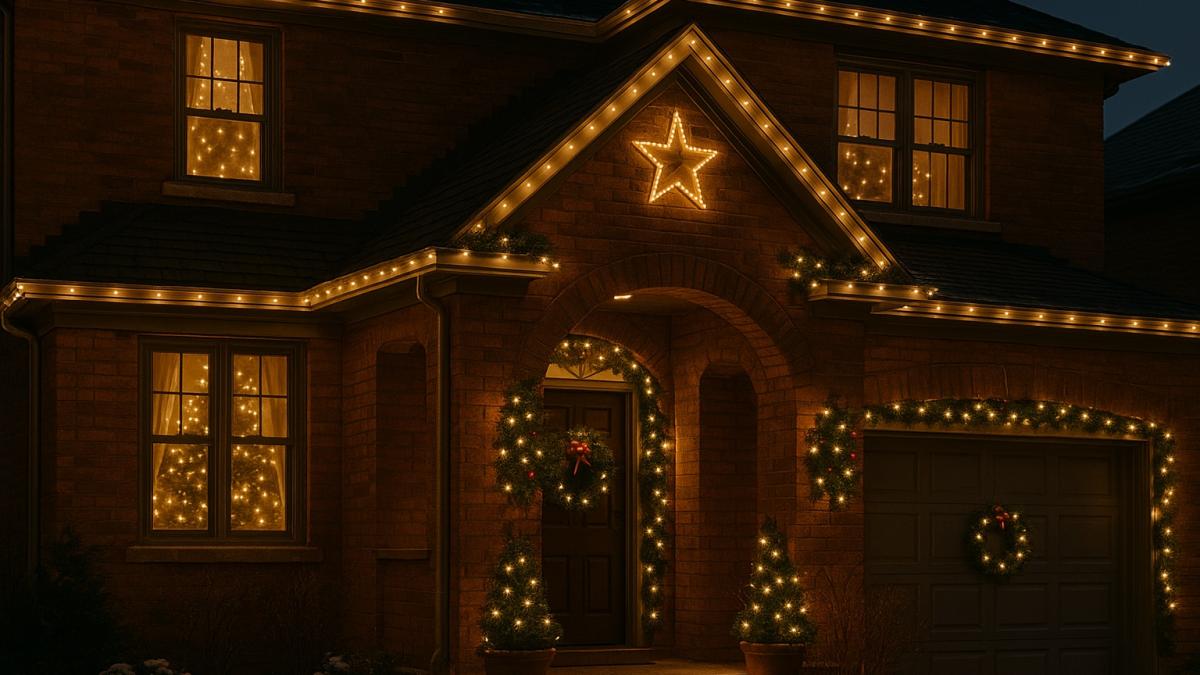 Дом в рождественском декоре