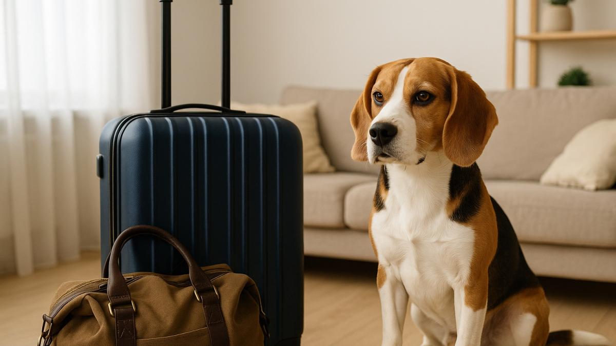 собака и чемодан