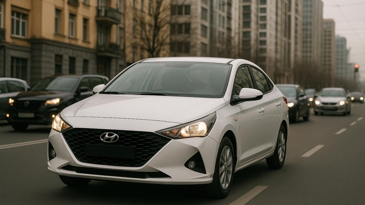 Белый Hyundai Solaris Белый Hyundai Solaris