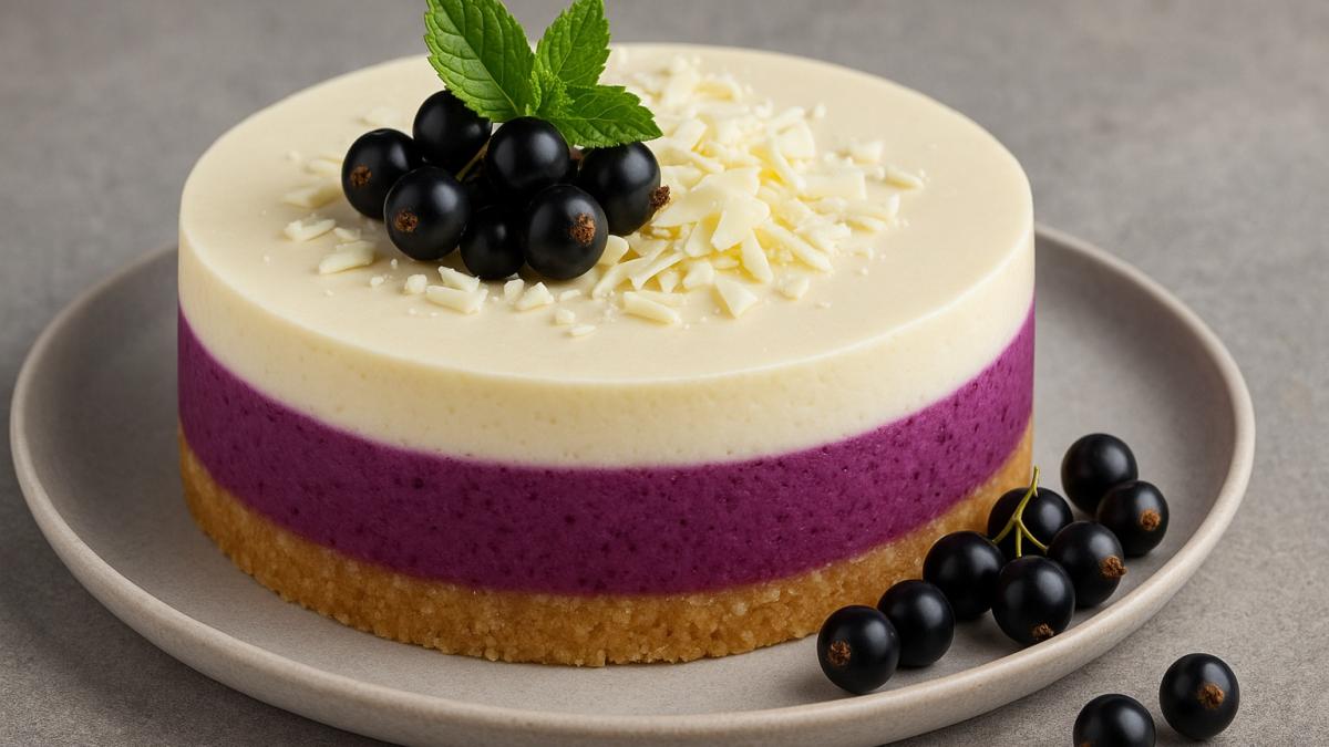 Торт-мусс из смородины и белого шоколада