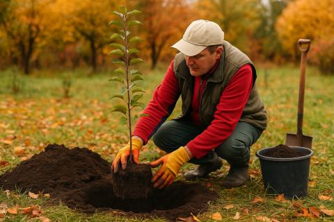 Istock Gardens: яблоню лучше сажать осенью, чтобы весной получить активный рост
