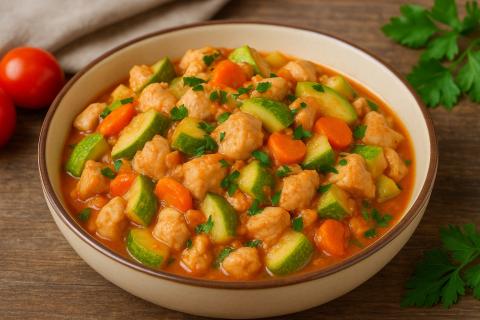 Запеканка из кабачков и баклажанов сочетает овощи с сырной корочкой