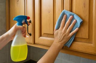 Смесь воды и уксуса 1:1 растворяет липкий налёт — Martha Stewart Living