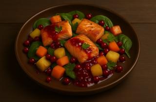 Салат с солёной горбушей и овощами заправляется майонезом для сохранения свежести ингредиентов