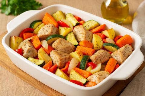 Индейка в мультиварке с овощами и сметаной сохраняет сочность