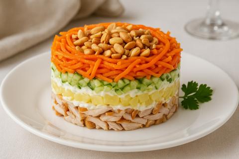 Салат с курицей и фасолью готовится за 20 минут — повар