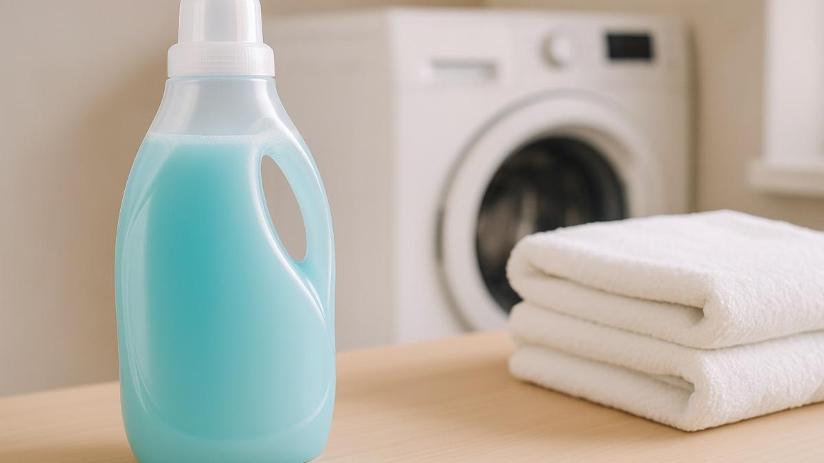 Кондиционер для белья возле стиральной машины