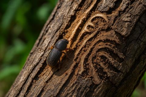 Короеды прогрызают ходы в древесине ослабляя конструкции домов и садов — Игорь Власов