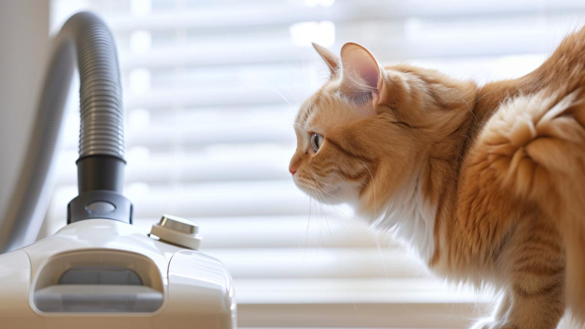 Кошка и пылесос Кошка и пылесос
