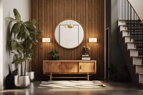 Комбинированное освещение предотвращает тёмные зоны в прихожей — дизайнеры