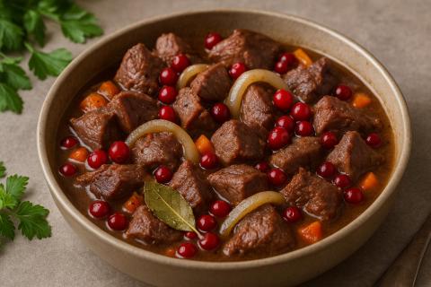 Мясо в красном вине по рецепту французских шеф-поваров приобретает насыщенный вкус