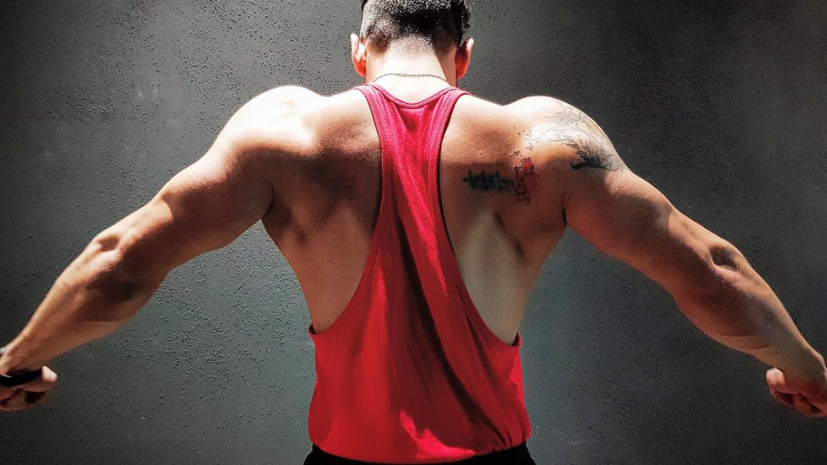 Накаченная мужская спина