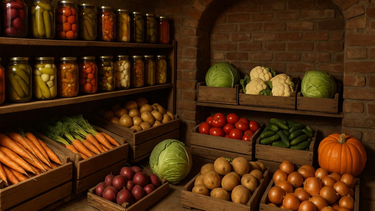 Погреб с заготовками