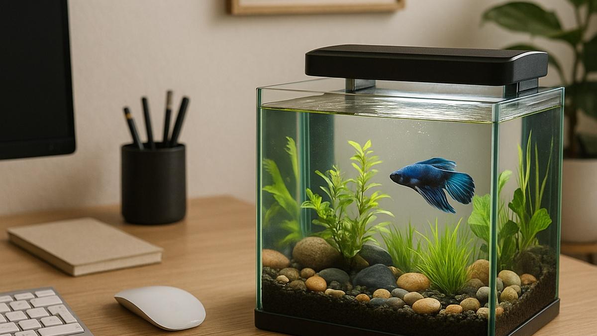 мини-аквариум на рабочем столе