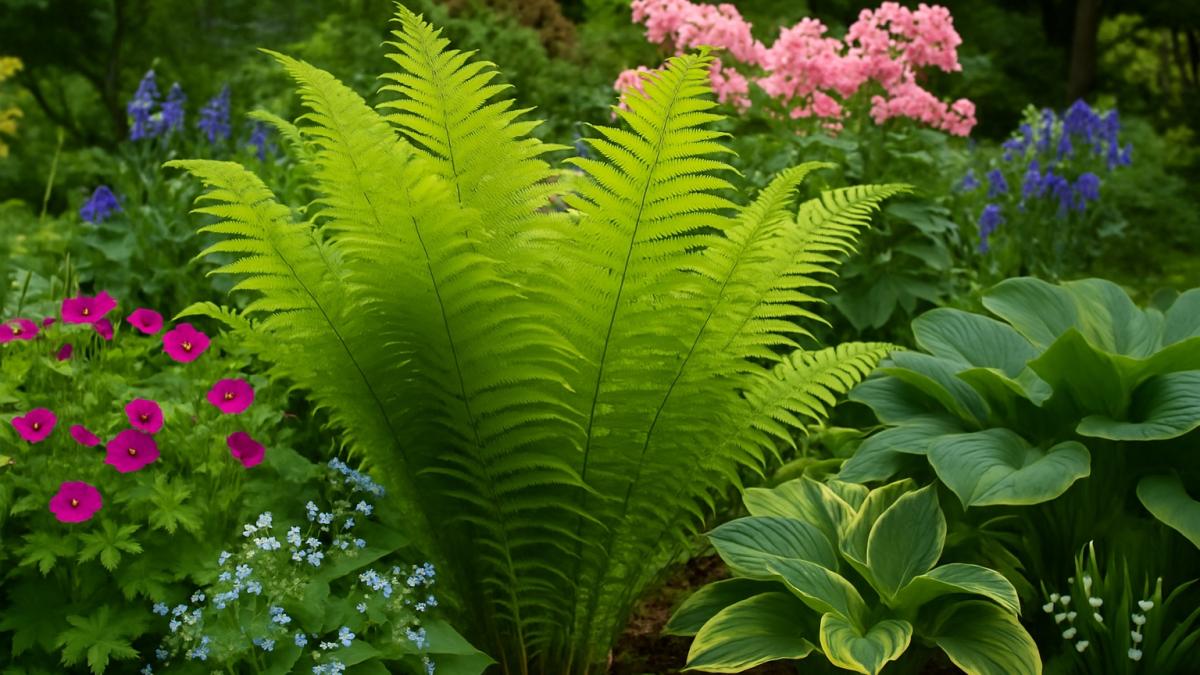 Папоротник в саду