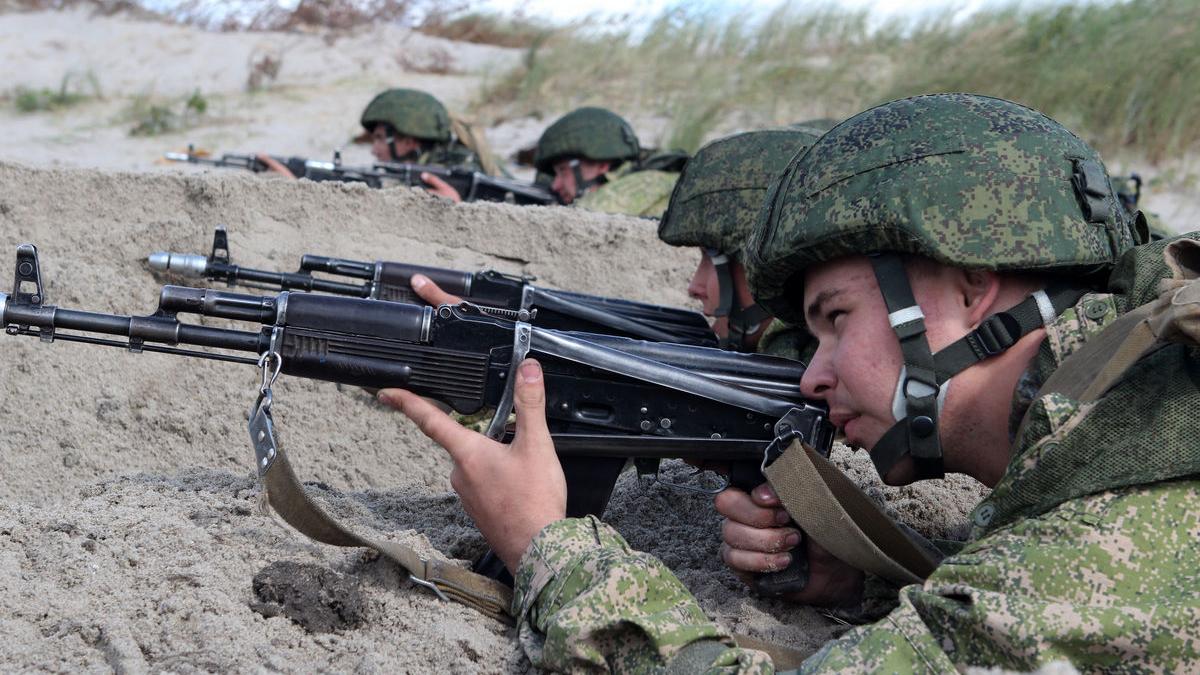 Учение с подразделениями инженерных войск Балтийского флота в Калининградской области