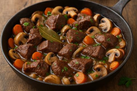 Тушёное мясо в казане получается мягким и сочным