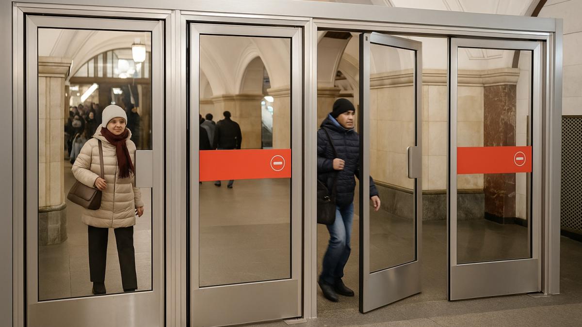 Вестибюль метро с дверями