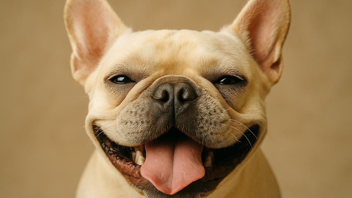 Забавный французский бульдог