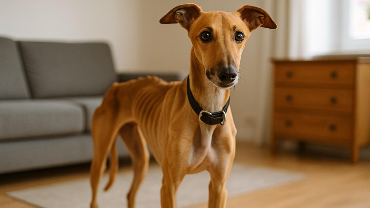 исхудавшая собака