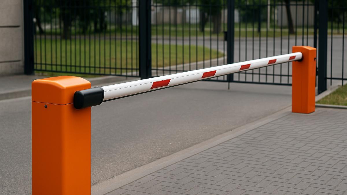 Шлагбаум на въезде