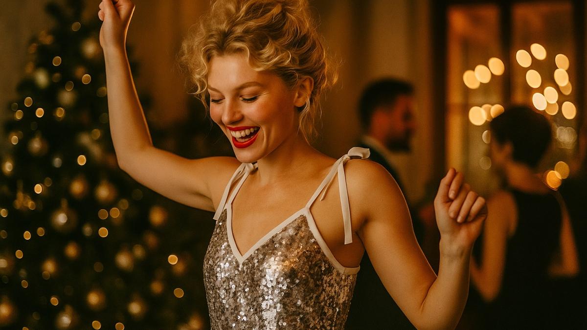 Девушка на новогодней вечеринке