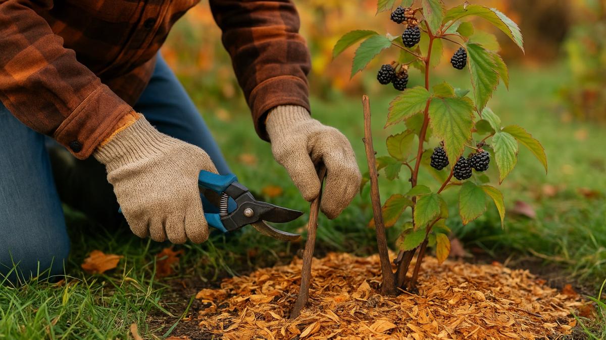 Обрезка ежевики осенью Обрезка ежевики осенью
