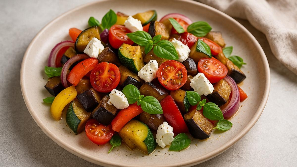 Тёплый овощной салат