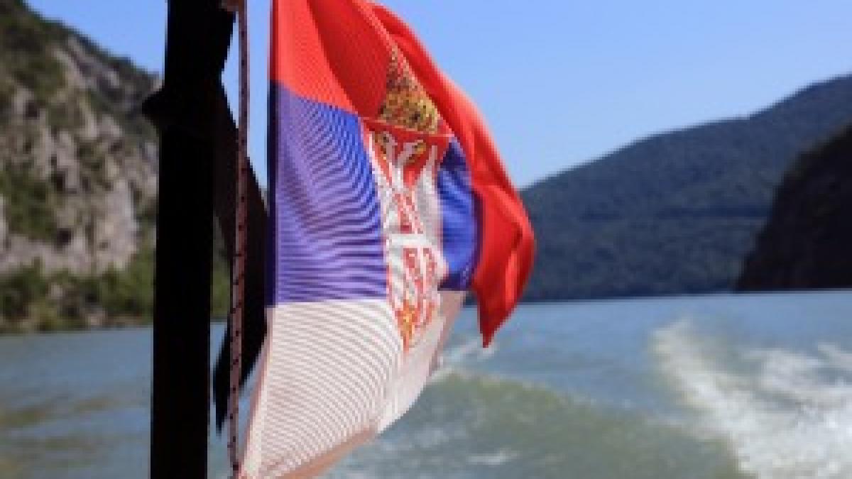 The Serbian flag, National park Đerdao The Serbian flag, National park Đerdao