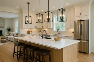 Толстые столешницы утяжеляют современную кухню — дизайнеры