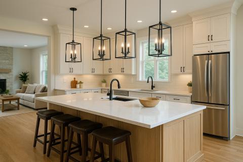 Толстые столешницы утяжеляют современную кухню — дизайнеры