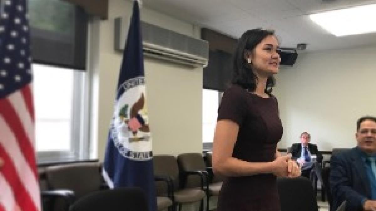 U.S. State Department Assistant Secretary of State Michelle Giuda speaking at Foreign Affairs Day at the U.S. State Department U.S. State Department Assistant Secretary of State Michelle Giuda speaking at Foreign Affairs Day at the U.S. State Department