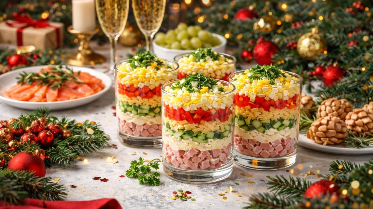 Салат-коктейль с ветчиной