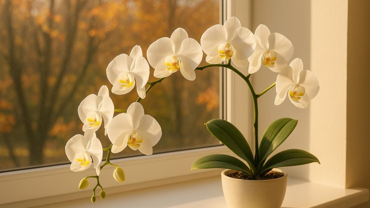 Орхидеи на подоконнике