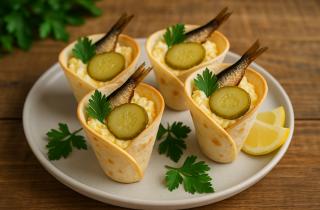 Мини-закуска Ежики с шпротами и сыром: лёгкий и сытный рецепт для вашего застолья
