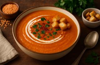 Чечевица с беконом и овощами идеально подходит для холодного времени года