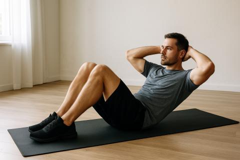 Тренеры Дан и Тиффани показали комплекс упражнений для пресса по методу HIIT