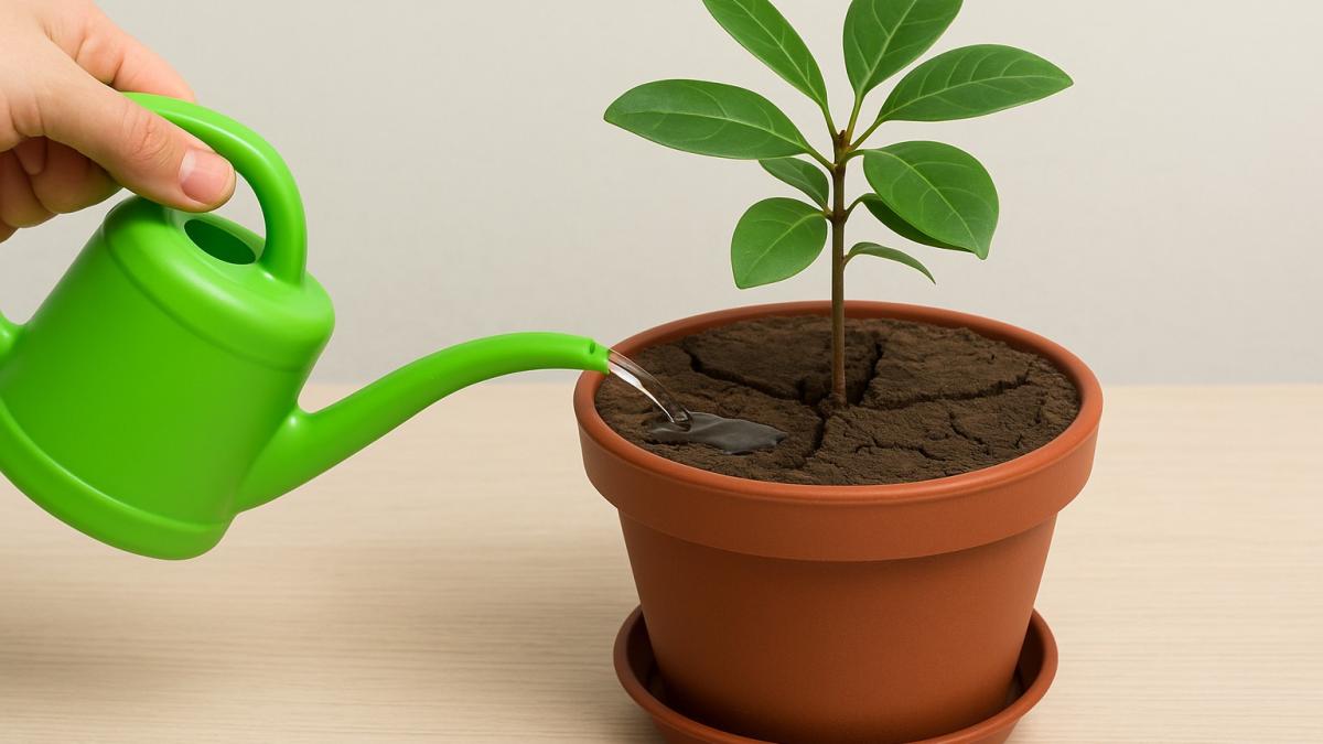 Полив сухой земли