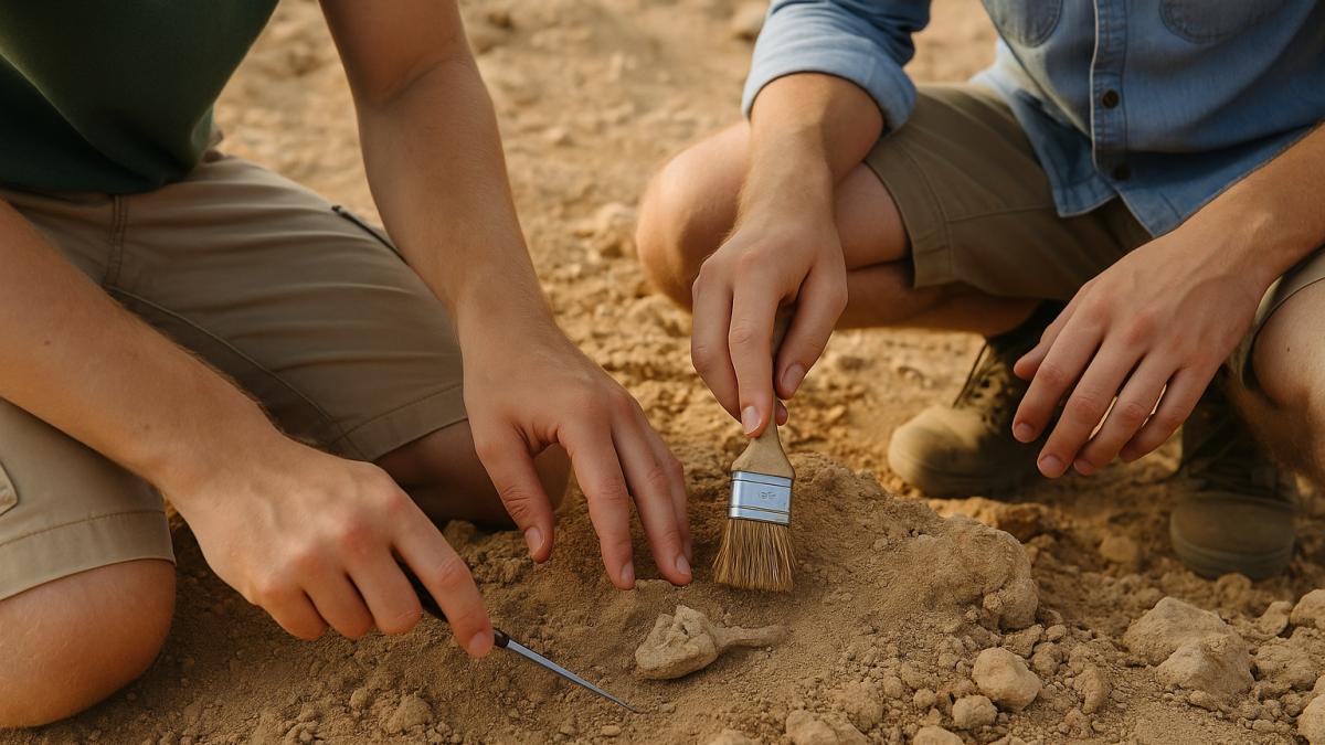 Студенты проводят раскопки Студенты проводят раскопки