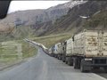 В огромной пробке на границе России и Грузии В огромной пробке на границе России и Грузии