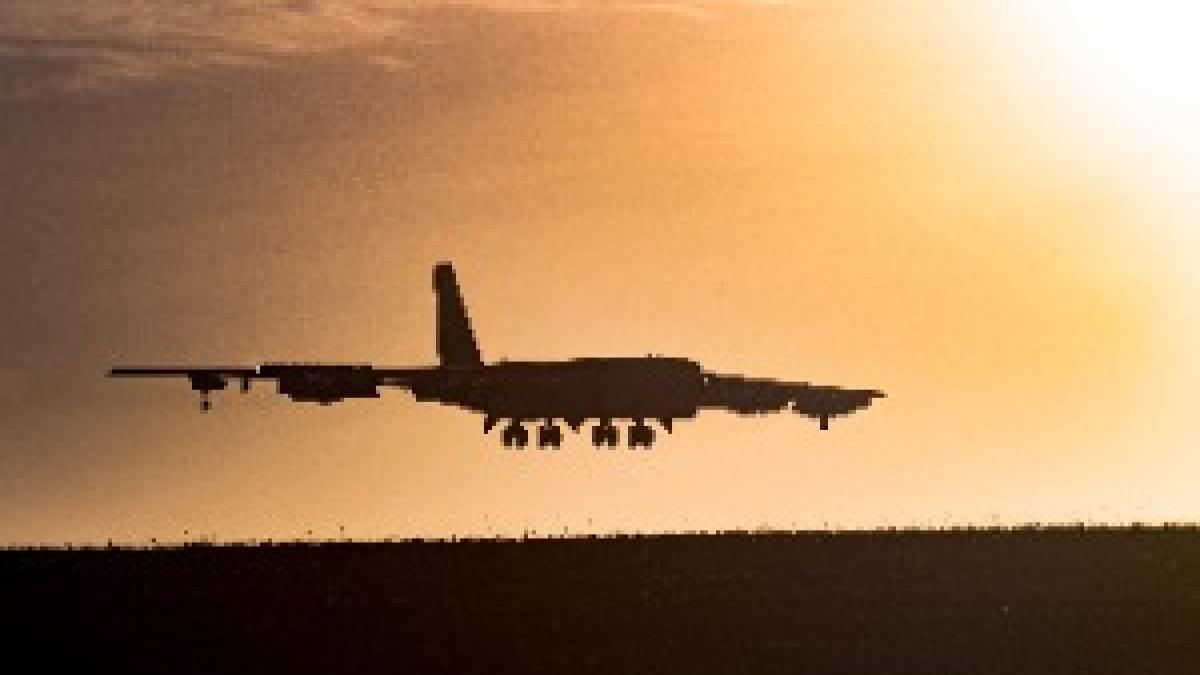 B-52 Stratofortress lands at Andersen Air Force Base, Guam, April 20, 2023